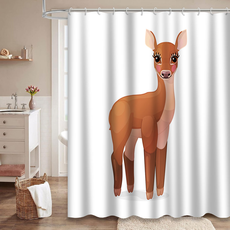 Rideau de douche avec 12 crochets Red Deer, L 72 po x l 78 po