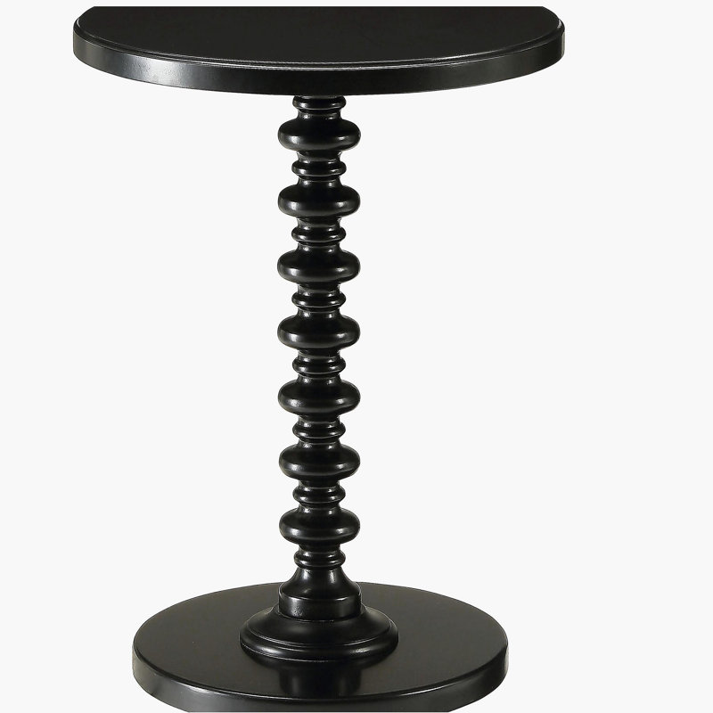 Table d'appoint ronde noire en bois