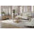 Haley Upholstered Loveseat with Pillows, White