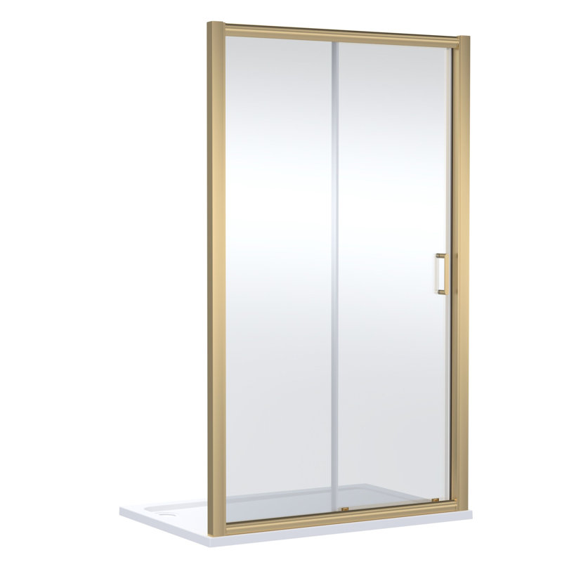 Lucie 1390 mm W Sliding Framed Shower Door with Clear Glass