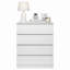 Commode blanche à 4 tiroirs, coffre de rangement 32 po pour petits espaces, anti-basculement inclus-1122854022