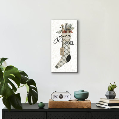  'Noel Stocking' by Cindy Jacobs Acrylic Glass Wall Art, 12" x 24"