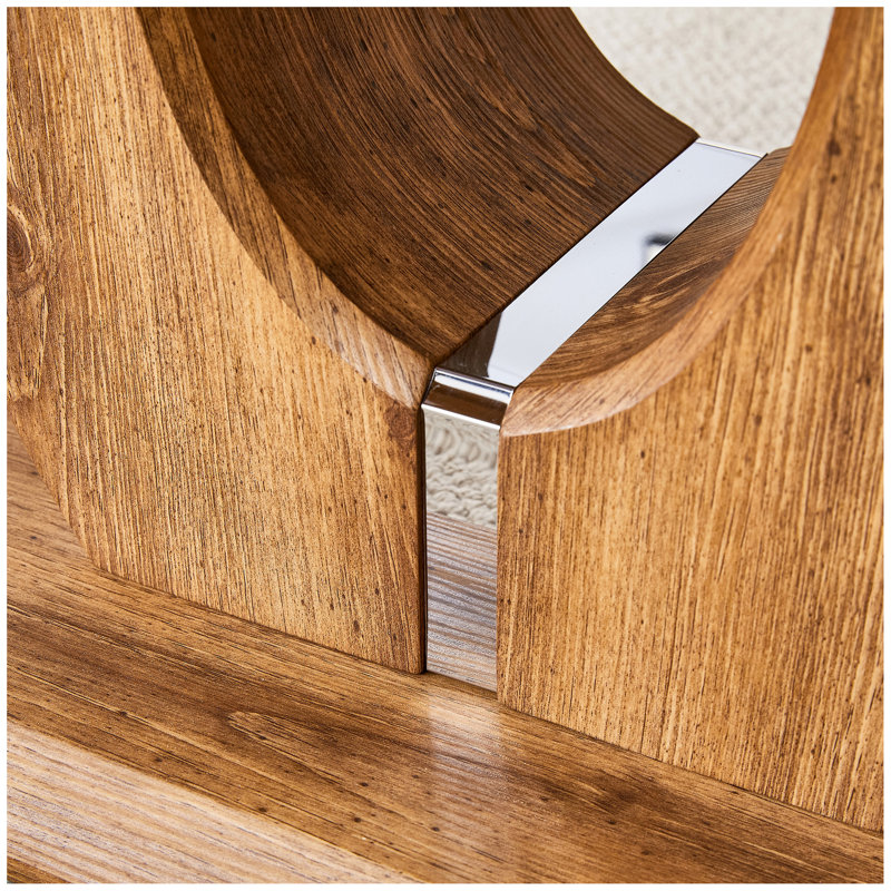 Modern simple luxury rectangular coffee table in wood colour. The computer desk. The game table