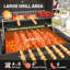Barbecue au charbon noir de 245 pouces carrés avec grille de réchaud, réglage à trois niveaux, indicateur de température du couvercle, tablette latérale et inférieure, plateau de ramassage des cendres