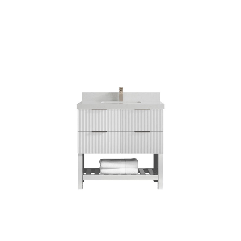 Catalina 36'' Single Bathroom Vanity with Quartz Top