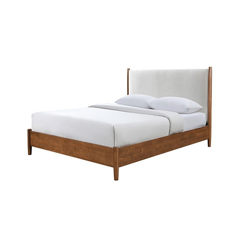 Grand lit, noyer / beige, Grand