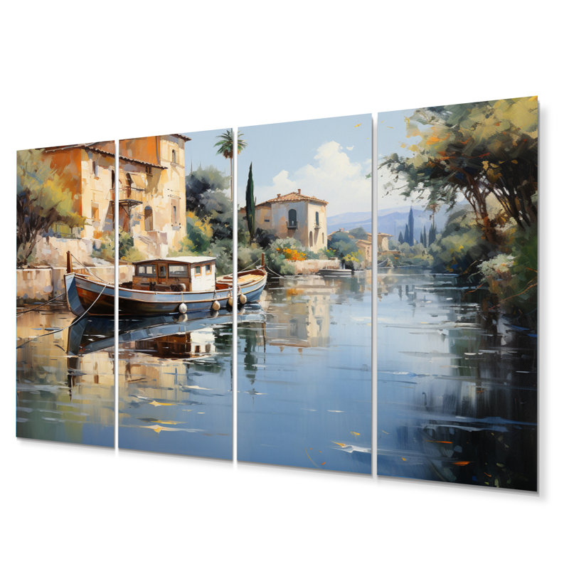 Ensemble de 4 décorations murales en vrac canal beige