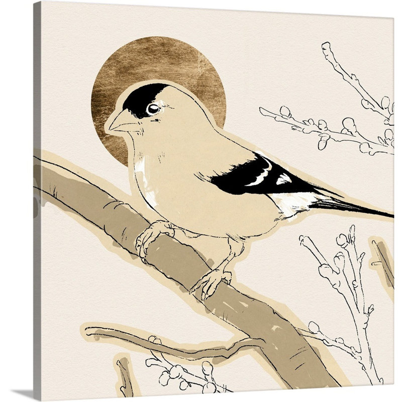 " Spring Passerine IV ", Wrapped Canvas, 48" H x 48" W x 1" D