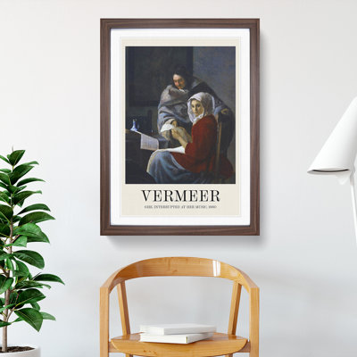 Girl Interrupted At Her Music by Johannes Vermeer - Single Picture Frame Print