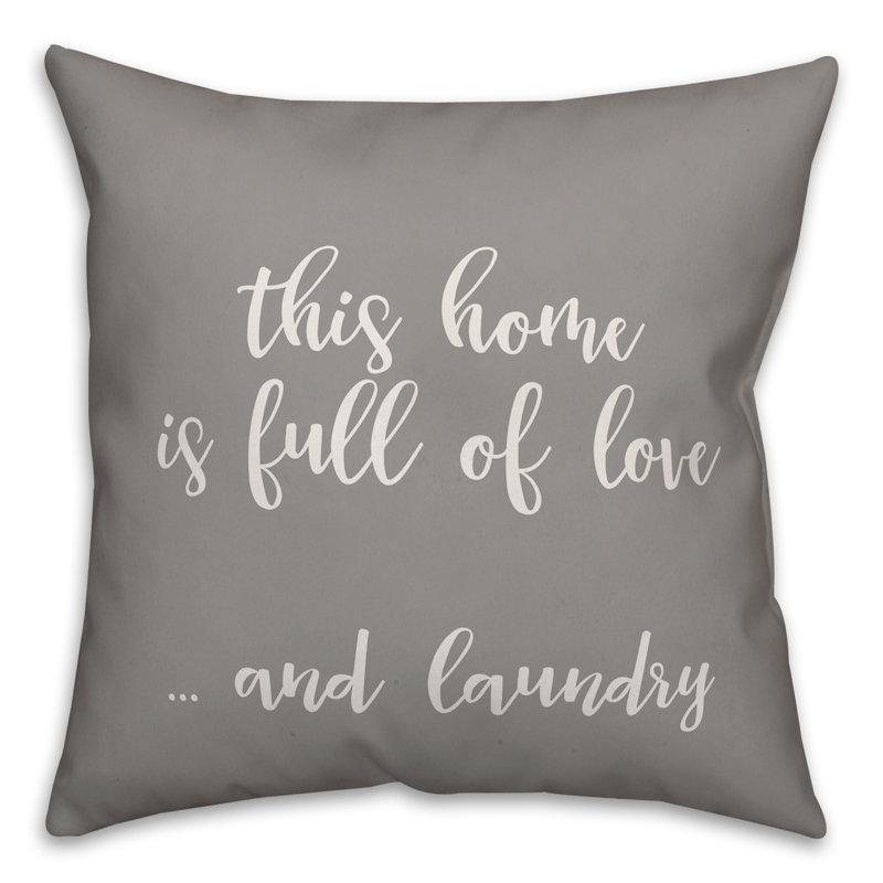 Solid Colour Throw Pillow, Grey, Pillow Cover