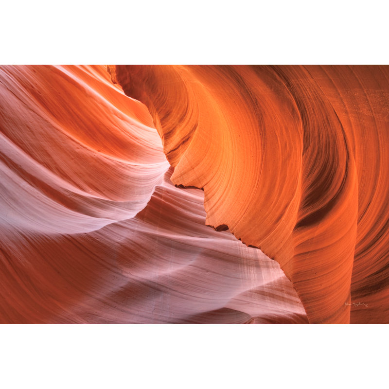 Lower Antelope Canyon X, rouge, orange, pierre, H 24 po x l 48 po x P 1,5 po