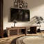 Meuble télé extensible avec coussin Mid-Century Morden