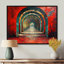Passerelle rouge rouge et verte - tunnel, art mural, salon-1493733666-1464320672