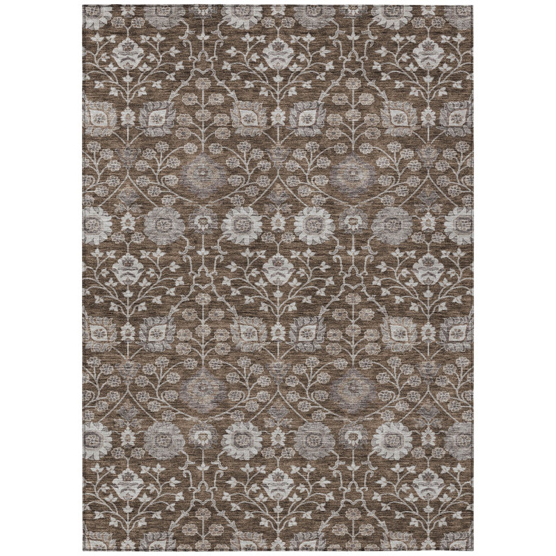 Tapis chocolat intérieur / extérieur lavable à la machine Cicel ACN1155, Rectangle de 10 pi x 14 pi