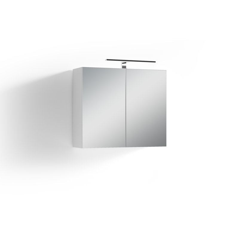 Eubha 700mm W 600mm H Surface Frameless Medicine Cabinet Mirror 3