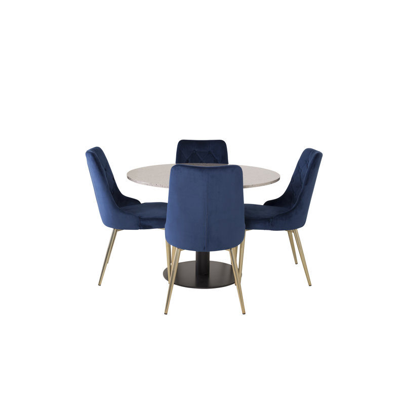 Withernsea 4 - Person Dining Set, Blue