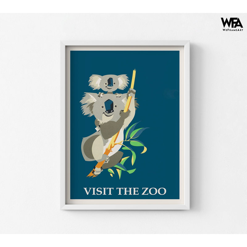 Australian Koala Poster Print, Baby Koala Decor, Mom And Baby Australia Artwork Poster, Koala Illustration Print Idea