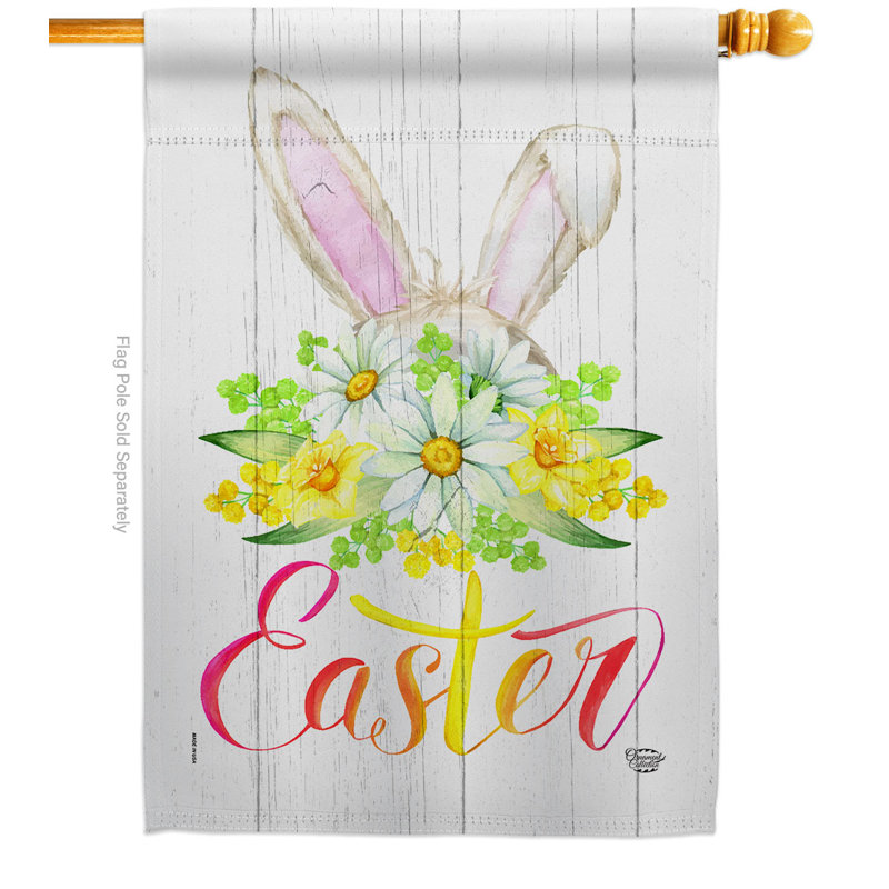 Double Sided Polyester Easter Garden Flag, 40" H x 28" W