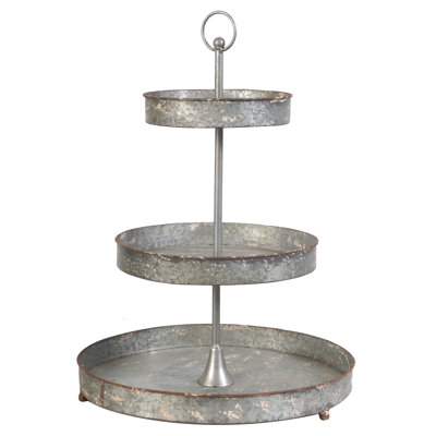 D17x23.5" Evelyn 3-Tiered Food Stand