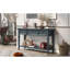 Console de style rétro classique avec trois tiroirs supérieurs et une tablette inférieure de style ouvert, facile à assembler (bleu marine)-129705168
