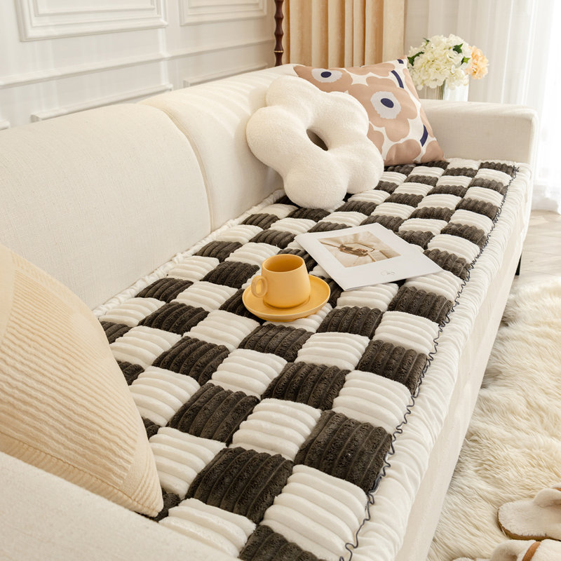 Housse de canapé amusante, motif carré à carreaux, coussin de siège de fenêtre, coussin de tête de lit, tapis de tatami