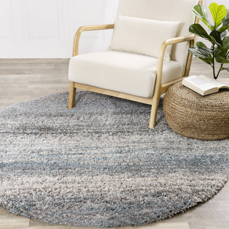 Smoak Performance Abstract Indoor Rug, Round  3'11"