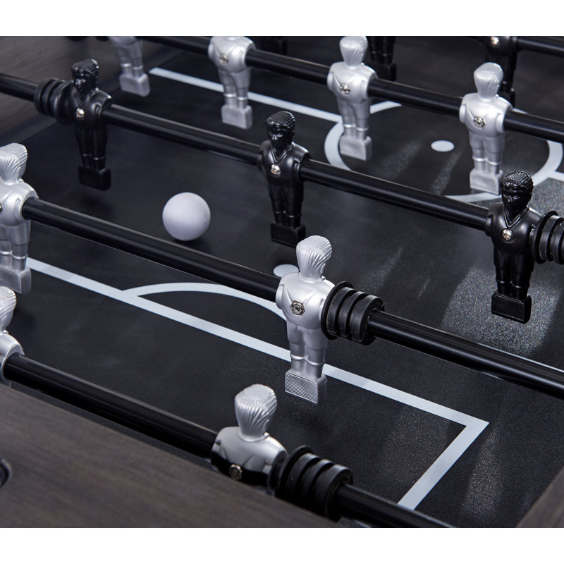 Gray Kona Finish Foosball Table with X-Shaped Legs