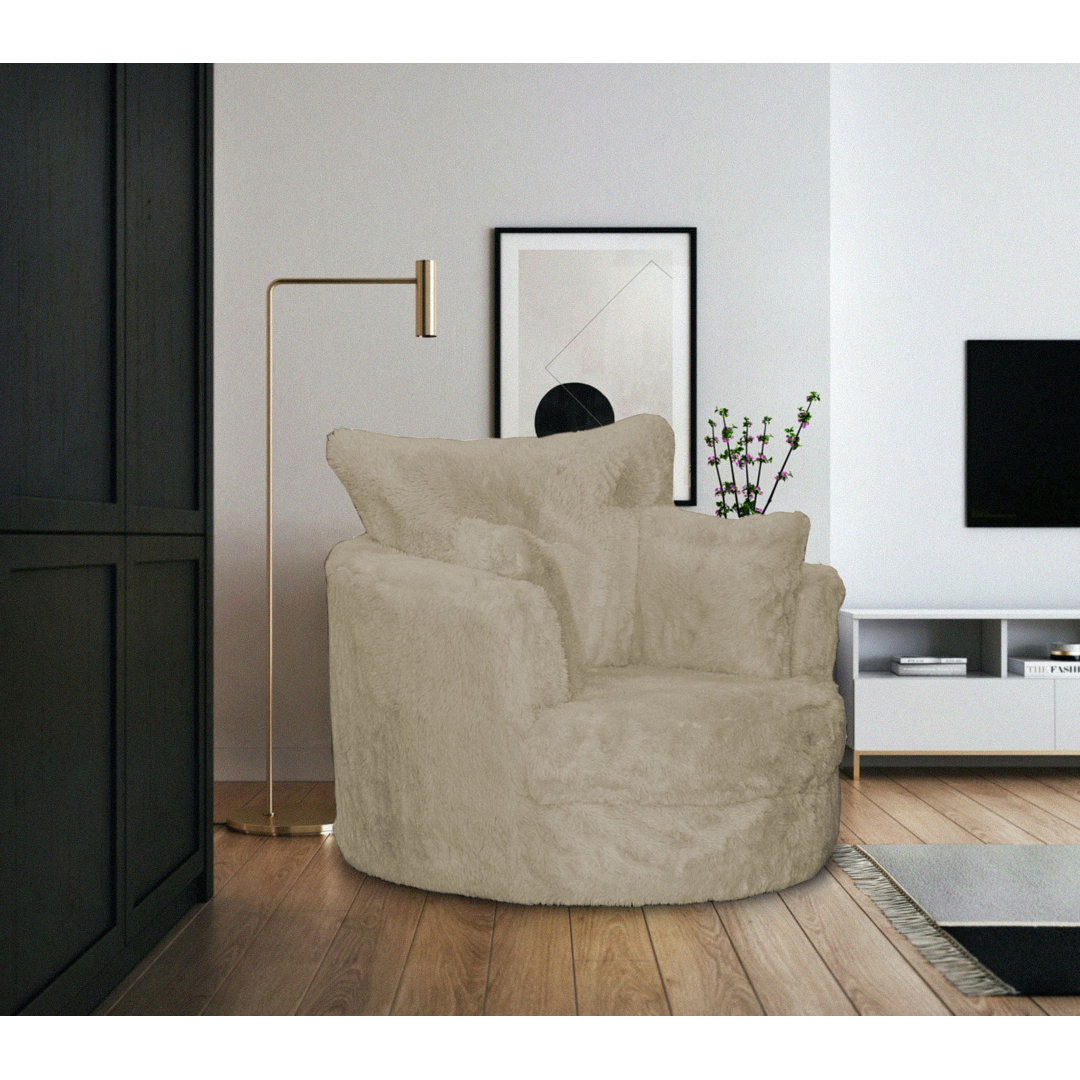 Upholstered Swivel Armchair