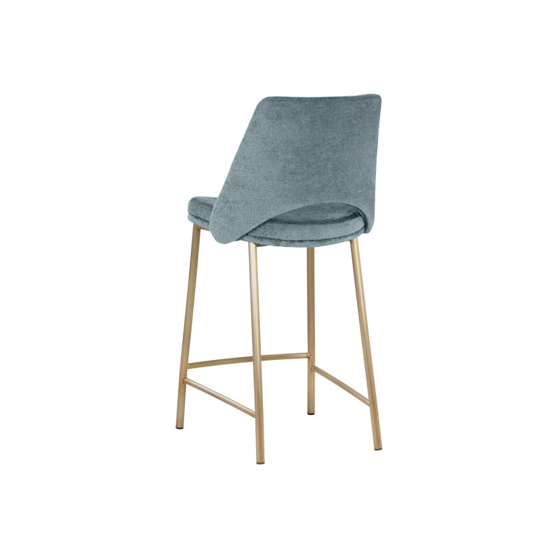 Upholstered Stool, Blue