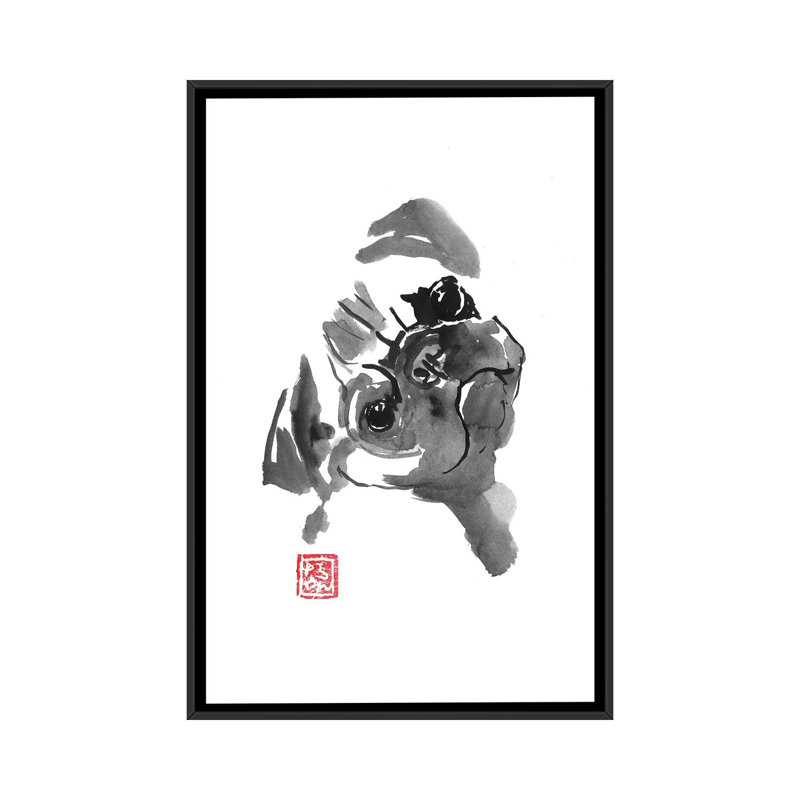 Cute Carlin by Péchane - Print on Canvas, 66.04 cm H x 45.72 cm W, Black Framed