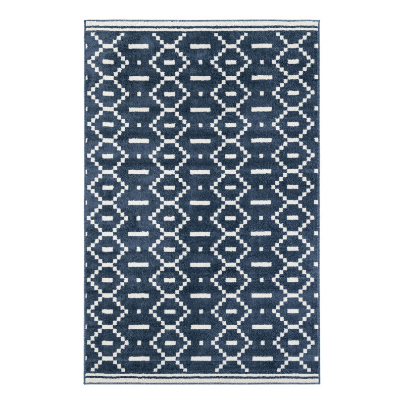 Latitude Run® Begna Nikolis Rug Blue, Rectangle 5'1" x 8'