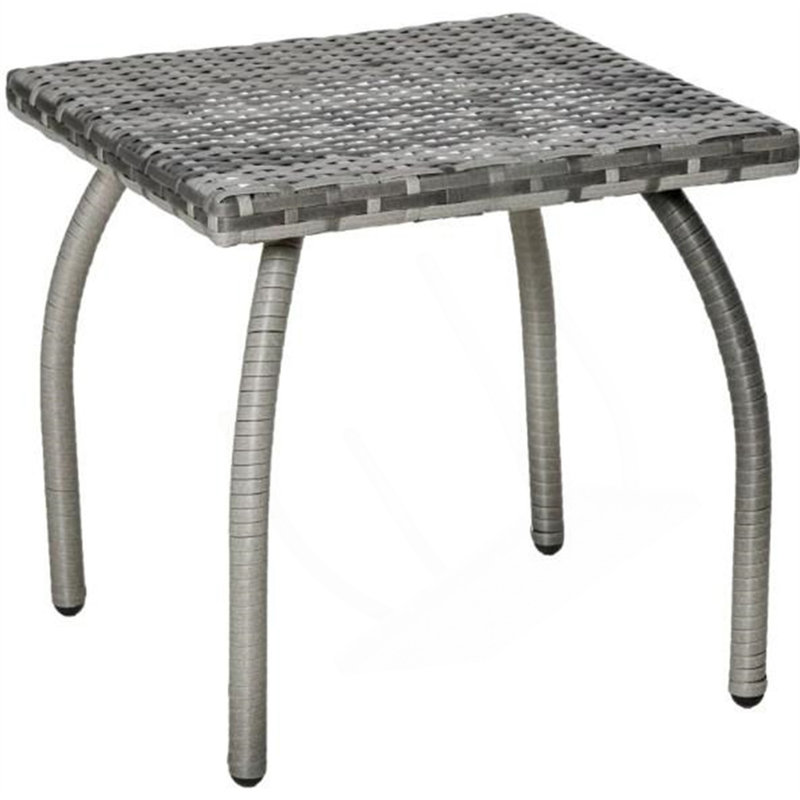 Petite table de bout carrée en rotin