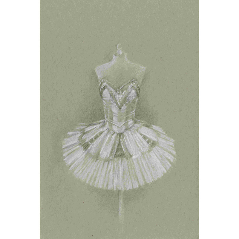 " Ballet Dress I " by Ethan Harper Painting Print, 12" H x 8" W