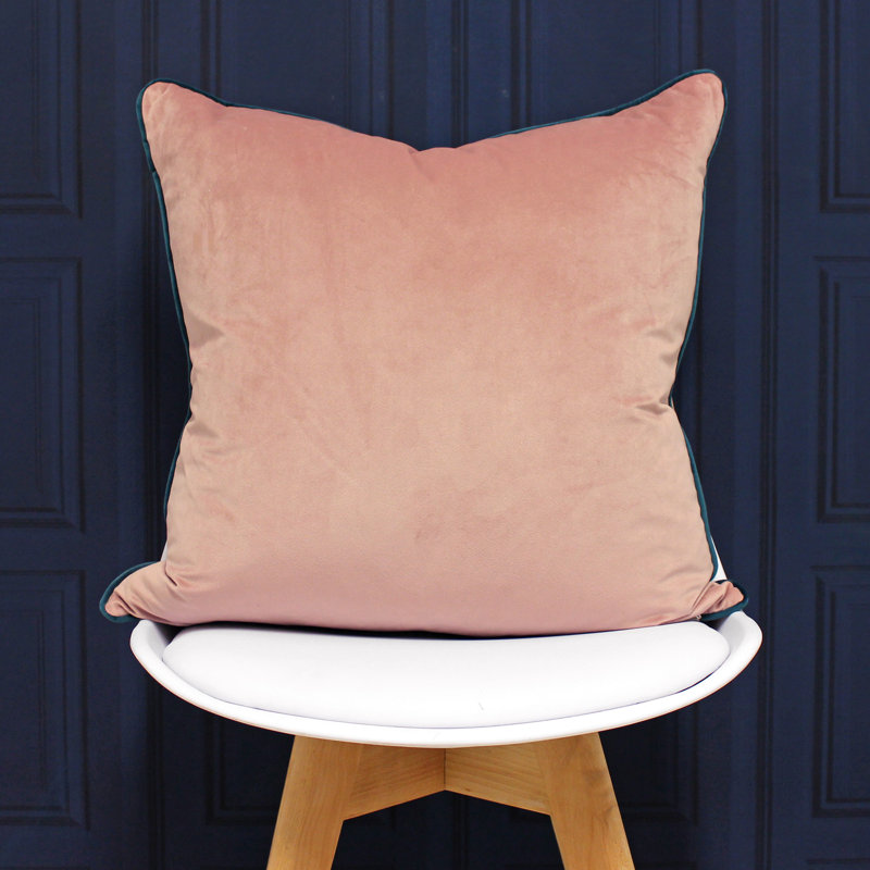Oliver Square Throw, Blush/Teal, Pillow Cover Only - No Insert