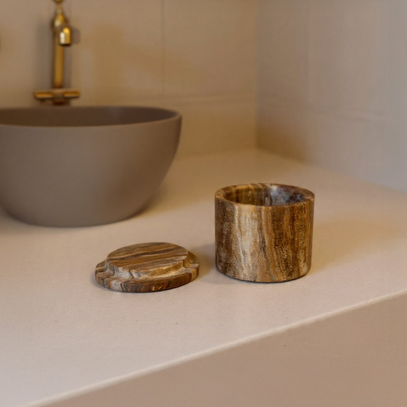 Salière / pot à épices en onyx brut