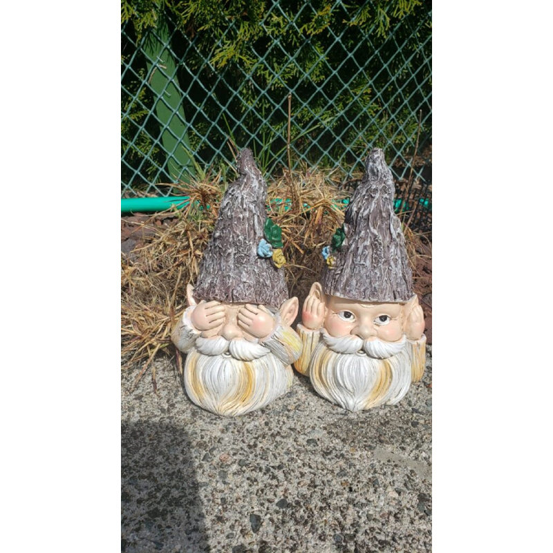 Ensemble de gnomes 2 pièces Damera Hear No Evil Speak No Evil See No Evil Damera