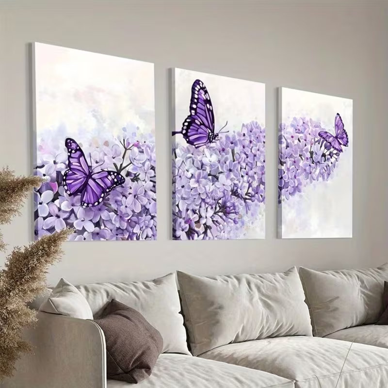 3 Piece Wrapped Canvas Print, 30 cm H x 60 cm W