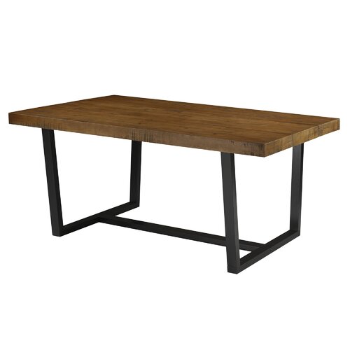 Union Rustic Amarapal Pine Solid Wood Trestle Dining Table & Reviews ...