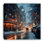 «Snowy City Evening Walk», art mural sur toile tendue
