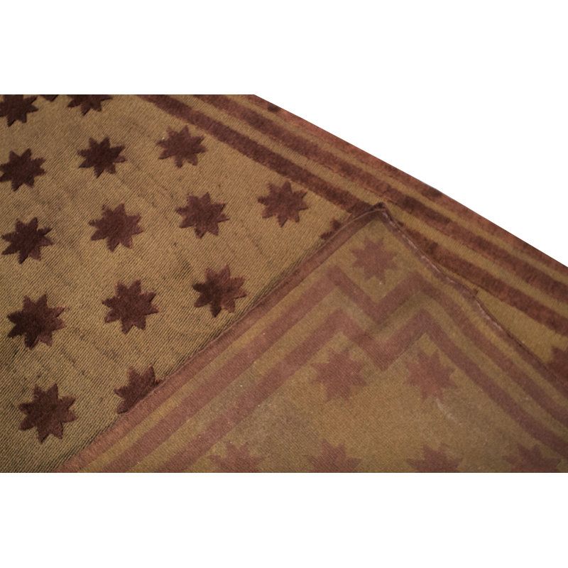 Hand-Knotted High-Quality Gold and Brown Area Rug