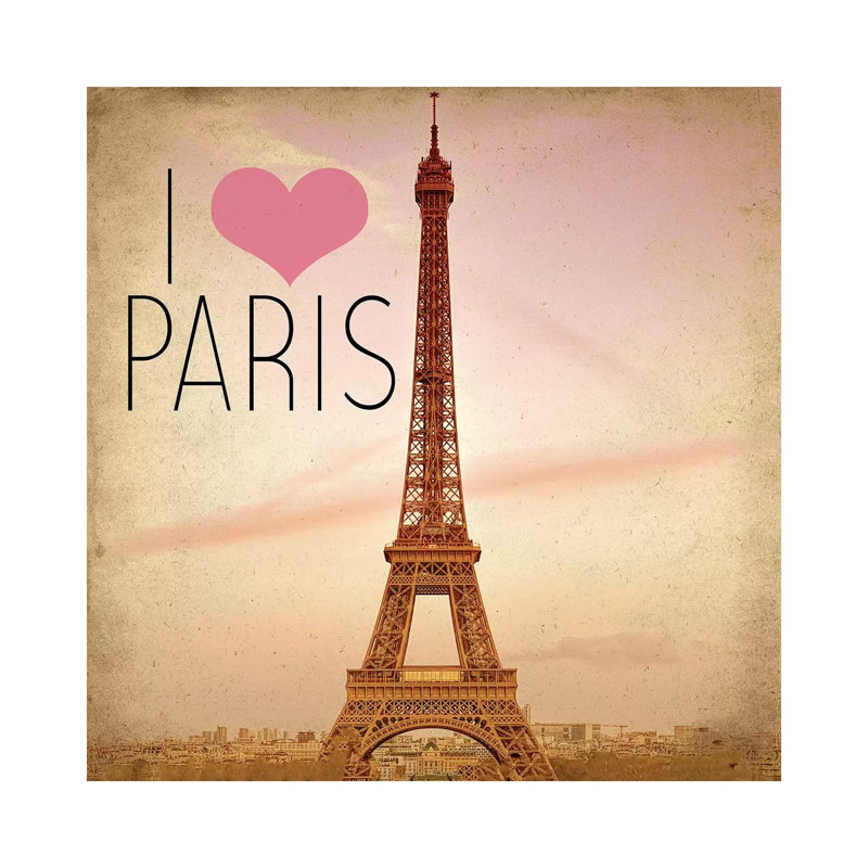 Paris Bicycle 1 by Kimberly Allen - Wrapped Canvas Print, 66.04cm H x 66.04cm W x 1.905cm D