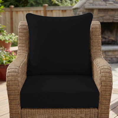 Outdoor Deep Seat Cushion Set 24x24inch Waterproof Patio Furniture Cushions Fade Resistant Outdoor Cushions for Chair, Sofa, and Couch(only cushions)