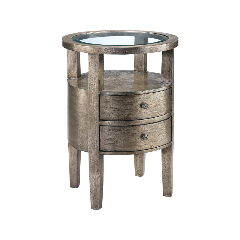 Glass Top 2 - Drawer End Table
