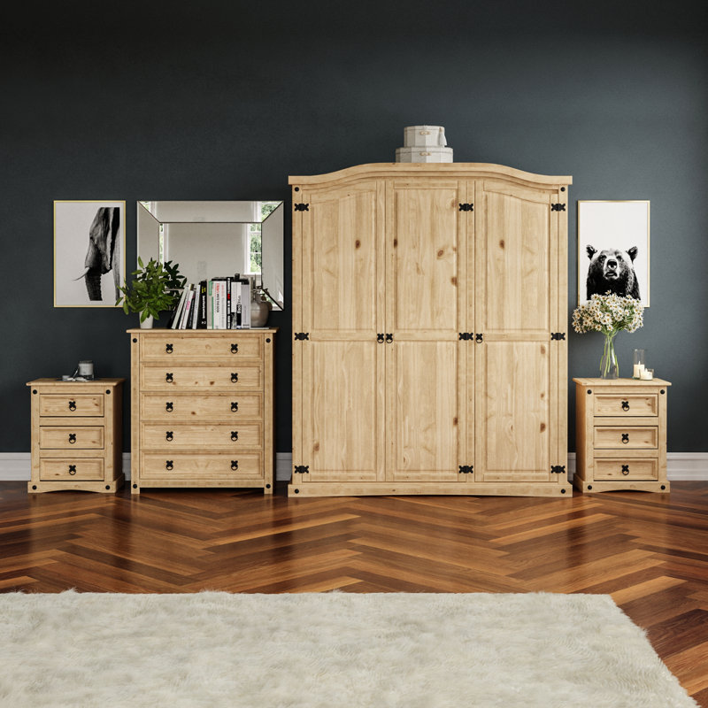 Harold Solid Wood Piece Bedroom Set