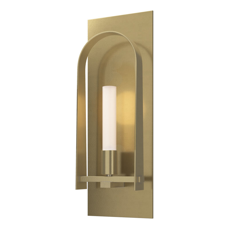 Triomphe 1 - Light Steel Armed Sconce, Soft Gold, Modern Brass