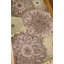 Tapis vert / brun en laine touffeté à la main Floral-348631426