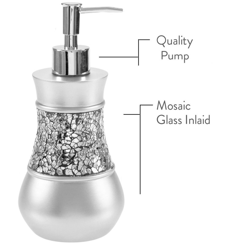 Distributeur de savon gris / argent brossé