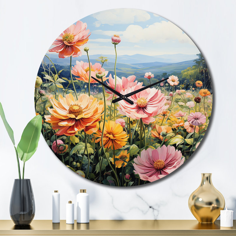 Horloge murale Zinnias, Grand