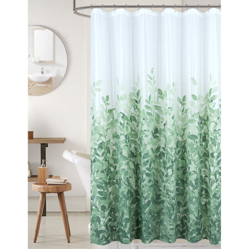 Rideau de douche imperméable avec crochets Patchen Peva, Sauge