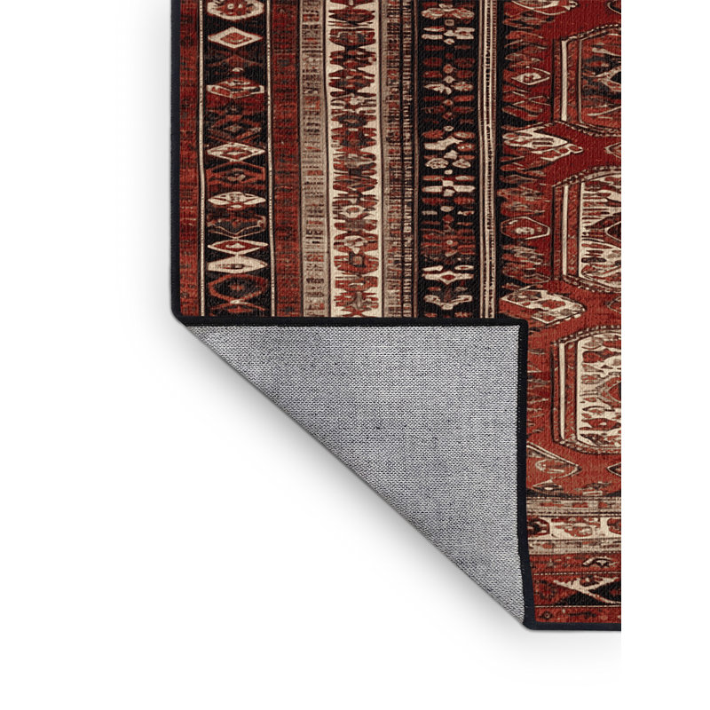 Machine Washable Turkish Brown Area Rug, Square 7'